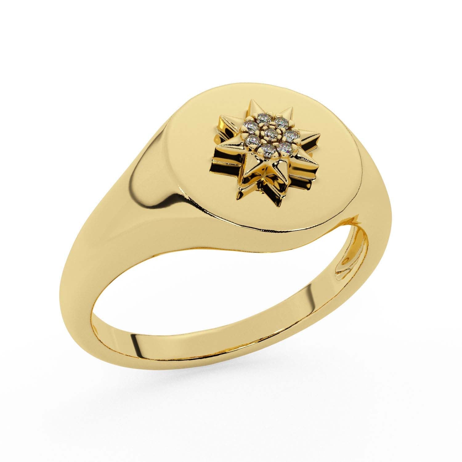 Oval Signet Ring With Symbol