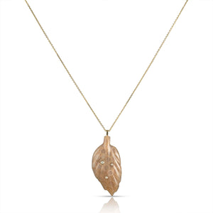 Agate Leaf Necklace 