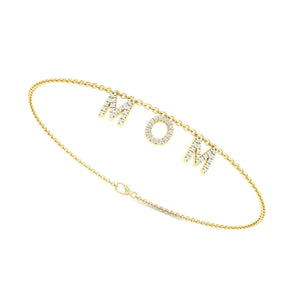 Mom Diamond Accent Bracelet 7.5"