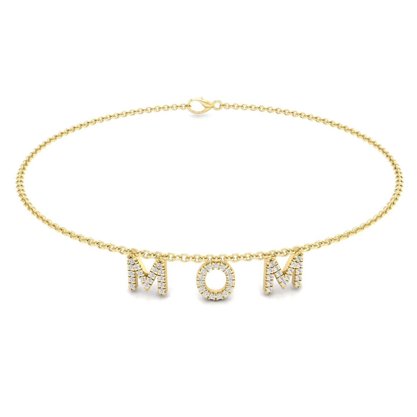 Mom Diamond Accent Bracelet 7.5"