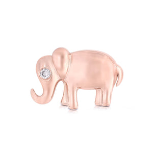 Rose Gold Loyal One Elephant Charm