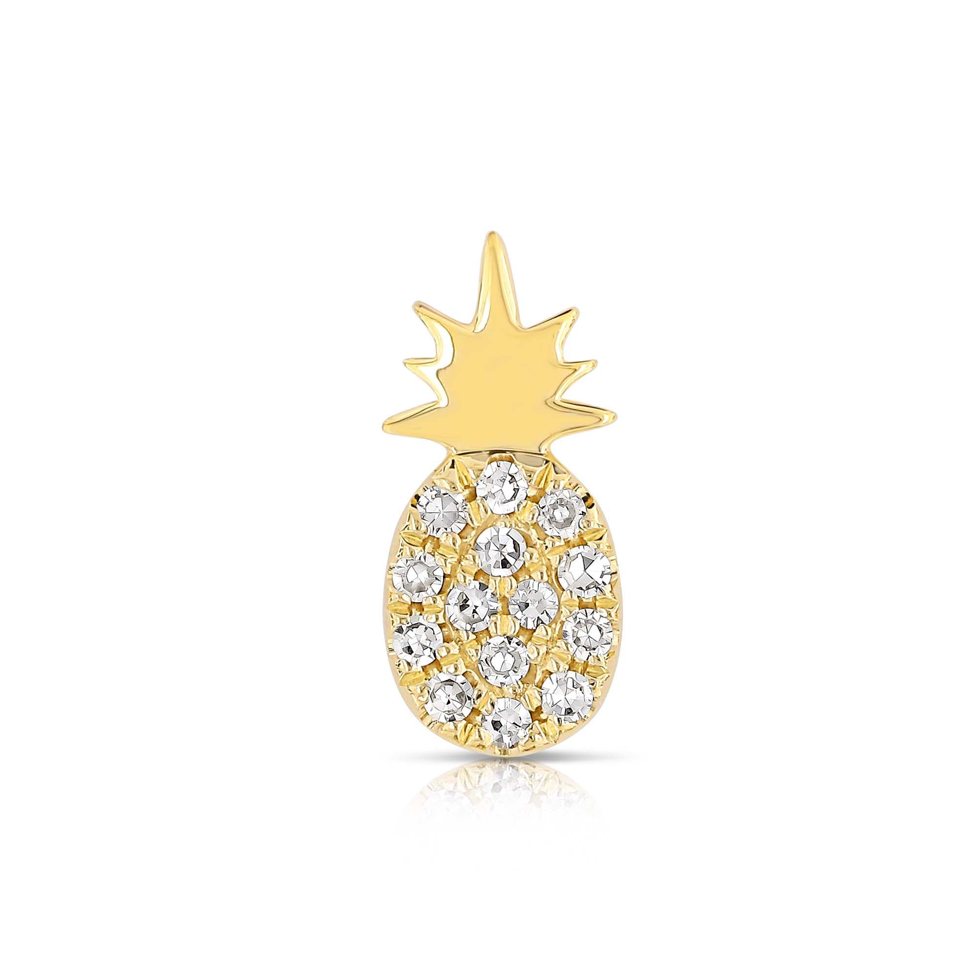 Yellow Gold Sweet On The Inside Pineapple Charm