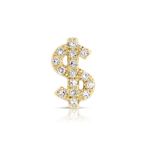 Yellow Gold Miss Independent Dollar Sign Charm