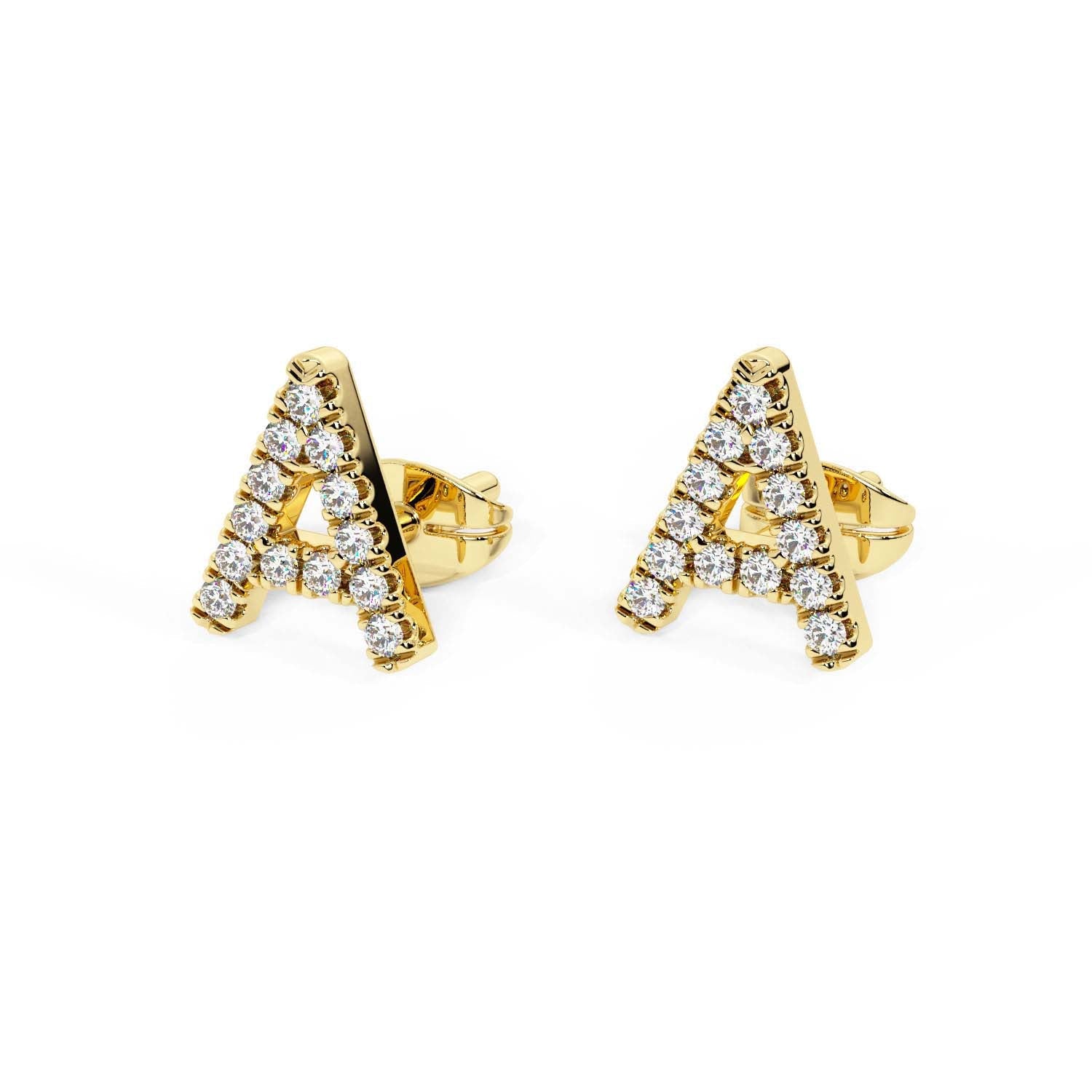 Single Letter A Stud Earring