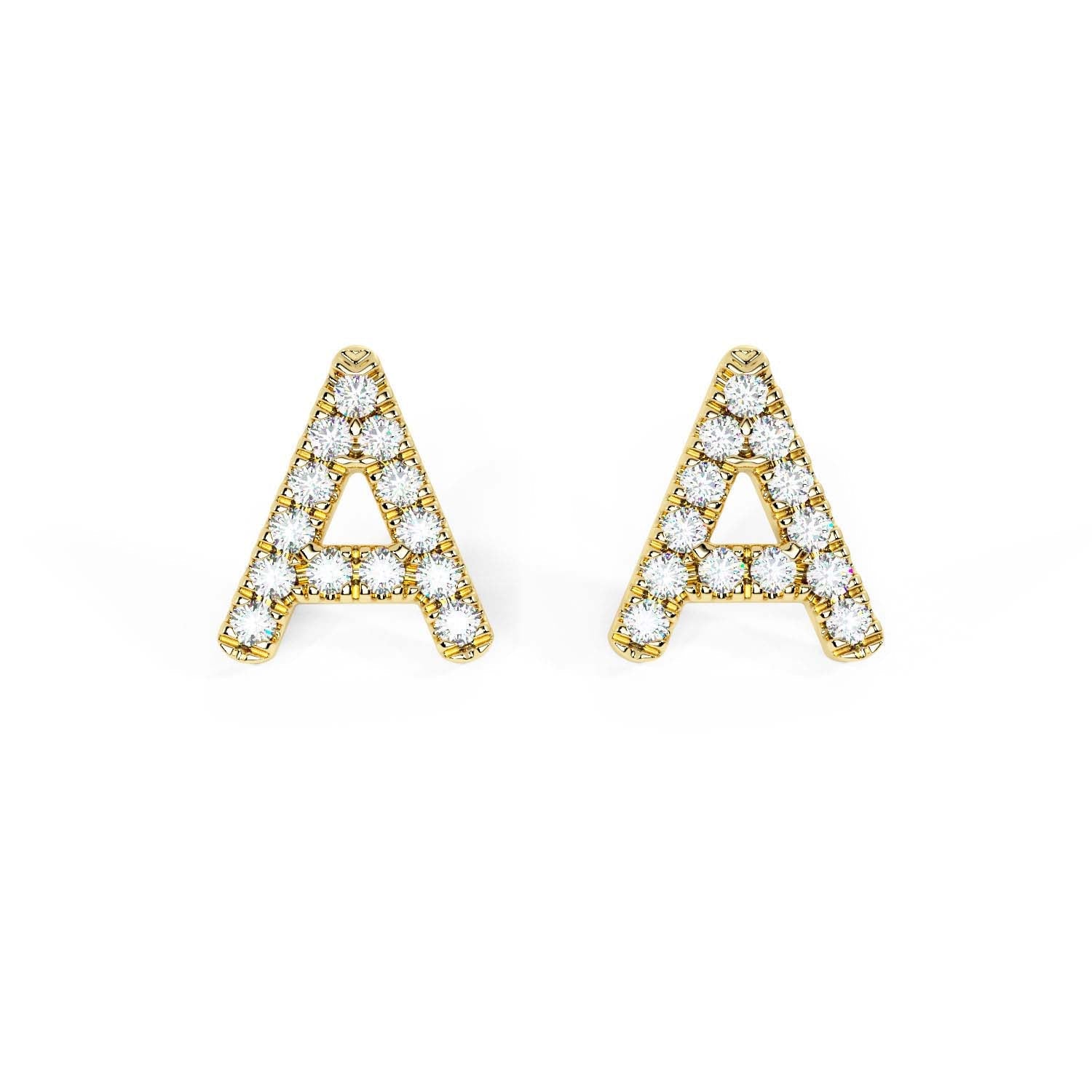 Single Letter A Stud Earring