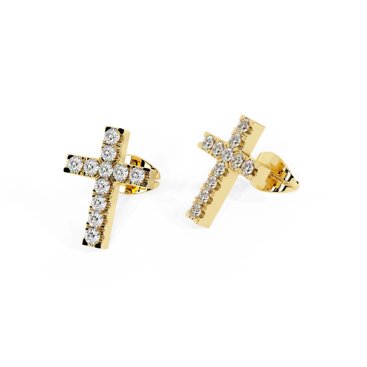 Single Cross Stud Earring