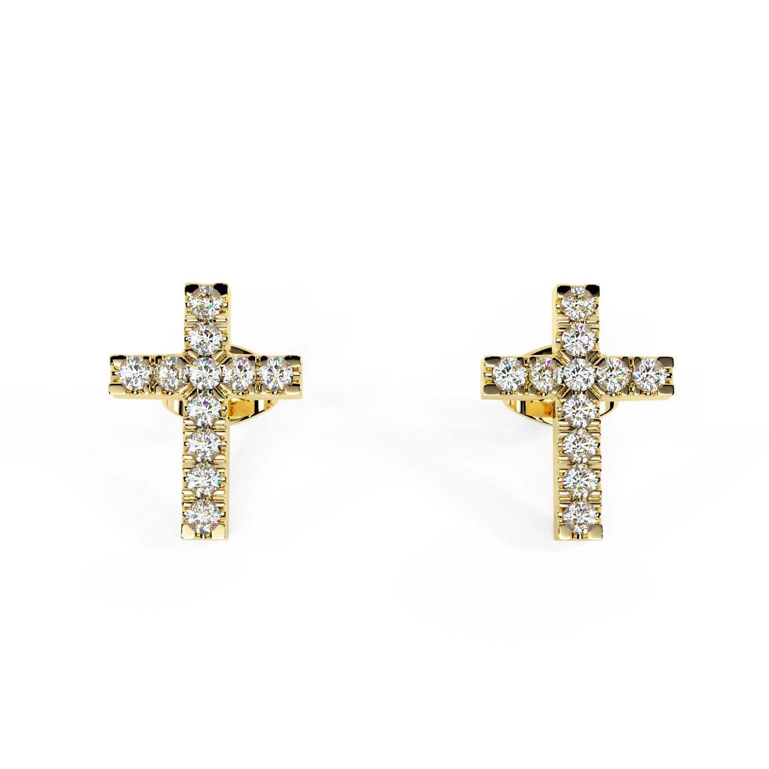 Single Cross Stud Earring