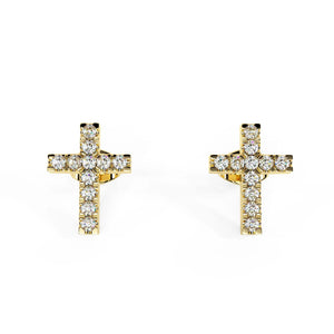 Single Cross Stud Earring