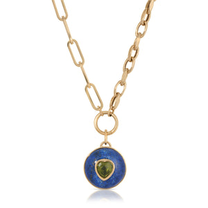 Heart Peridot Necklace