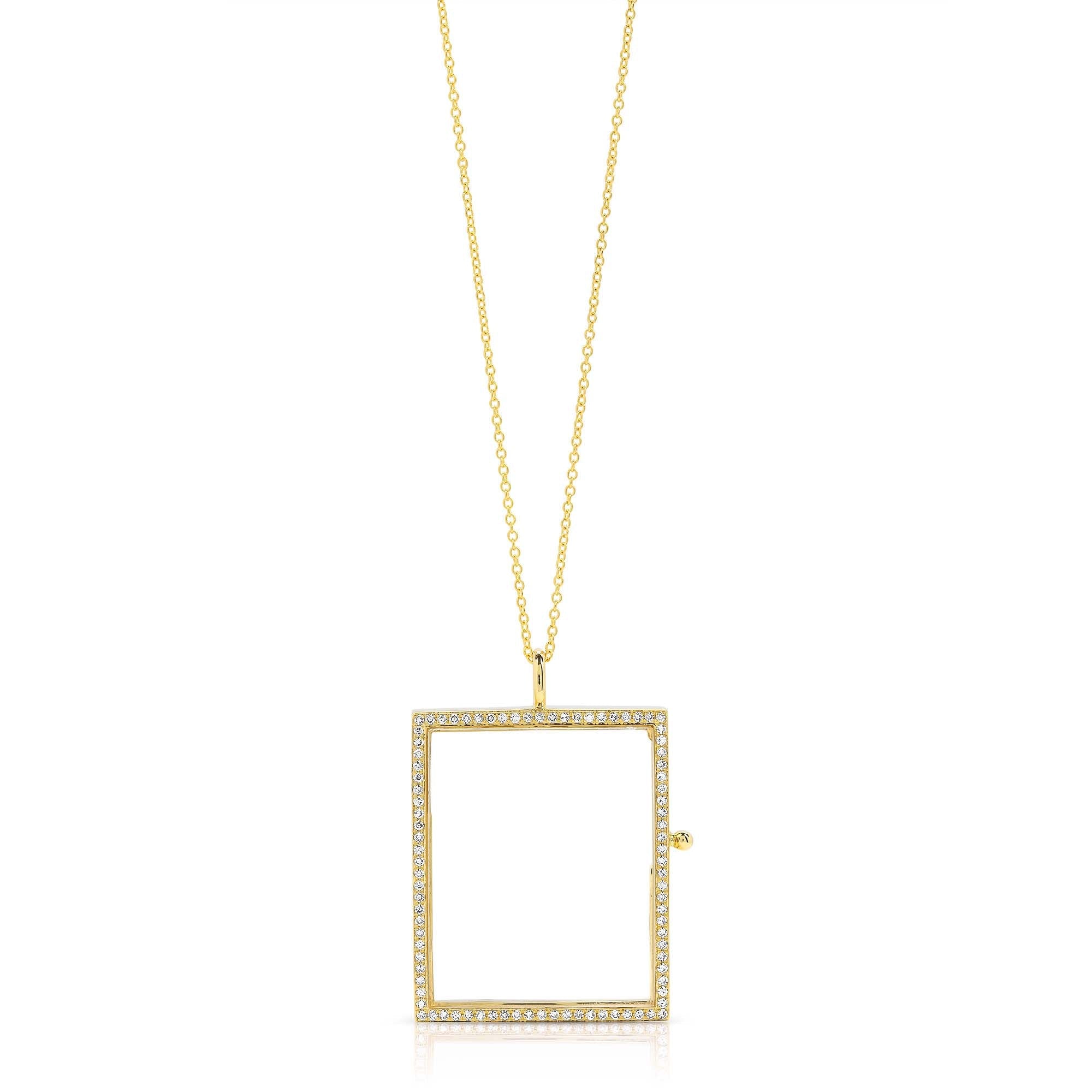 Yellow Gold Reversible Rectangle Locket