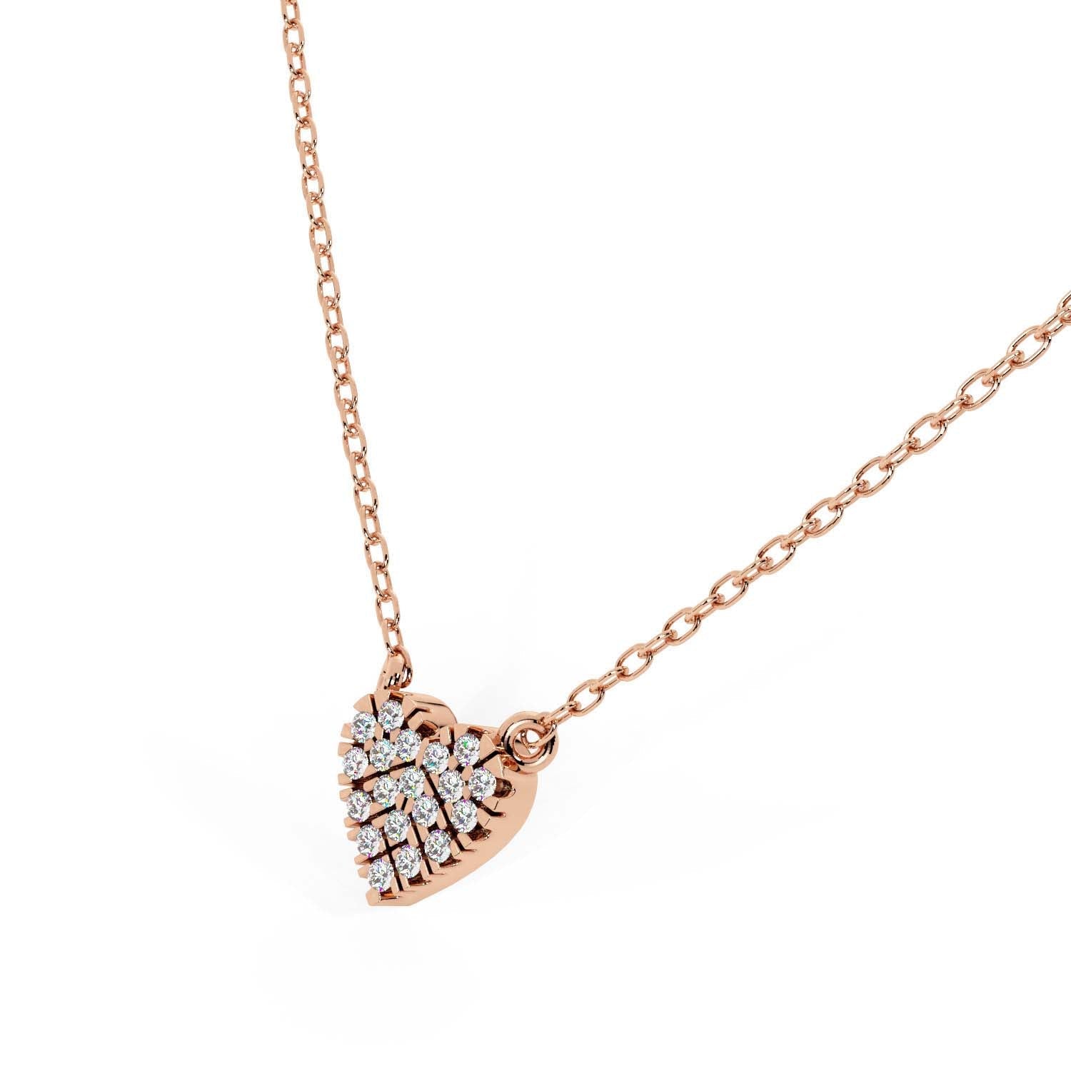 Heart Shape Diamond Accent Necklace 18"