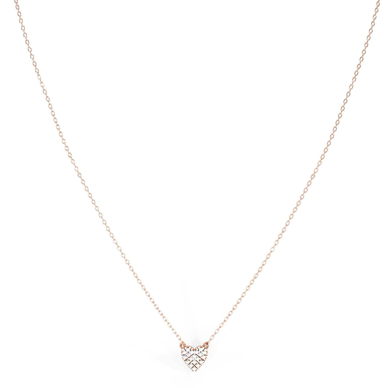 Heart Shape Diamond Accent Necklace 18"