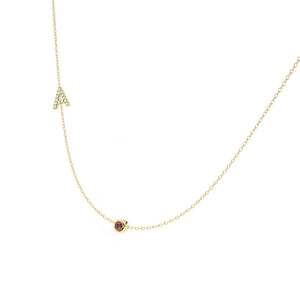 Charm & Bezel Necklace 18”