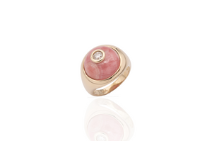 Signature Lala Rhodonite Ring with Diamond