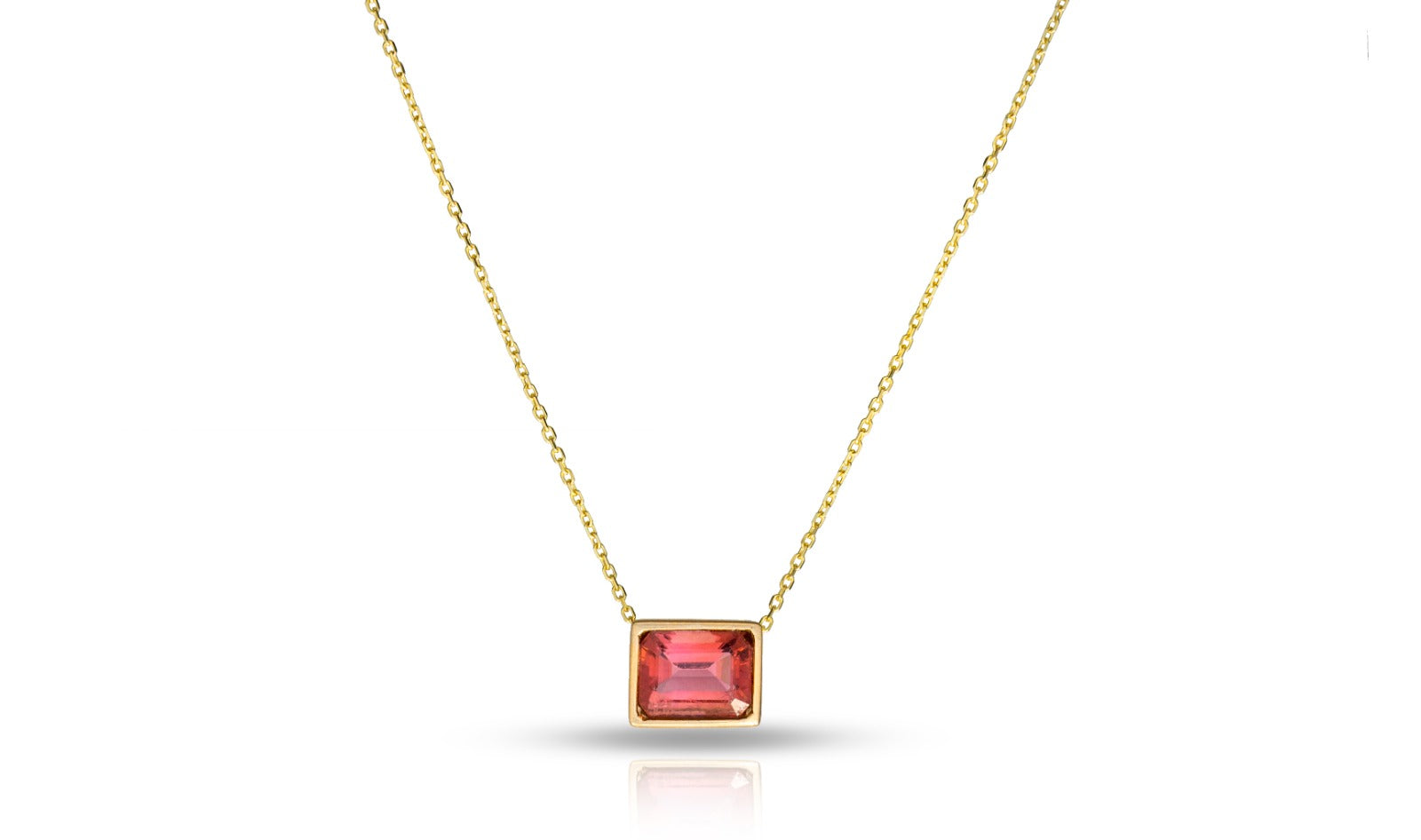 Pink Tourmaline Necklace Pendant